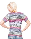 Produkt Przykładowy Letni T-shirt z AZTECKIM RÓŻOWO-ŻÓŁTY Nadrukiem